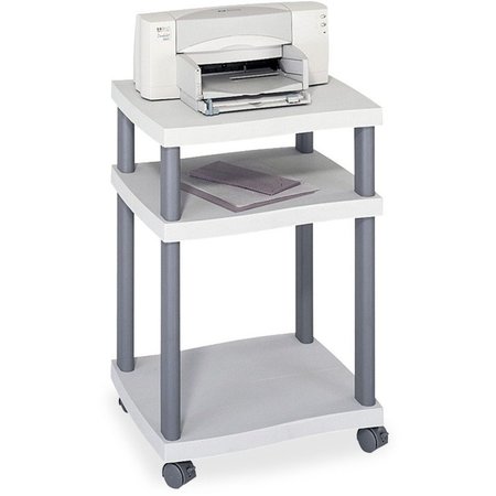 SAFCO Desk Side Printer Stand, 2-Shelves, 20"x17-1/2"x29-1/4", Gray SAF1860GR